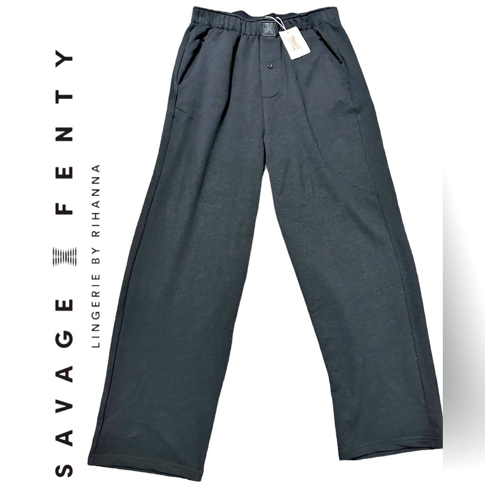 Men’s- Savage X Fenty- Black Caviar X Terry Pants- Sz M- NWT- Retail: $50